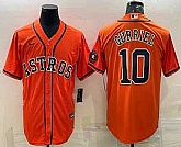 Men's Houston Astros #10 Yuli Gurriel Orange With Patch Stitched MLB Cool Base Nike Jersey,baseball caps,new era cap wholesale,wholesale hats